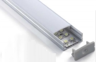 Комплект 2006х2 ANOD для 2-х рядной ленты (экран + заглушки + крепеж + саморезы)